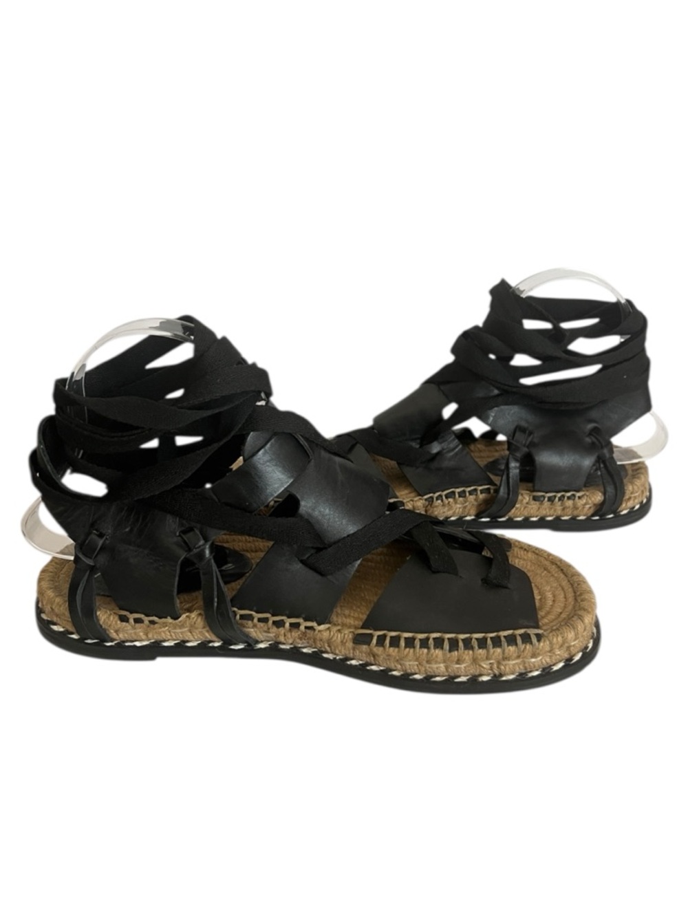 Matisse Gladiator Black Lace Up Espadrilles Sandals Size 10M - Picture 6 of 11